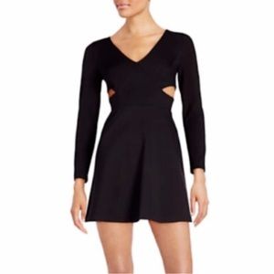 Halston Heritage black cutout dress